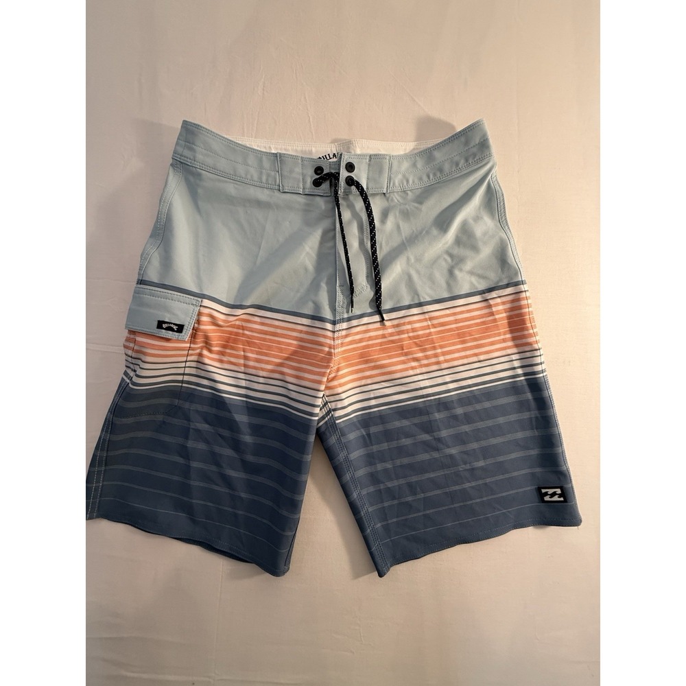 Men's Billabong Board Shorts Blue Orange Stripe New With Tags Size 29